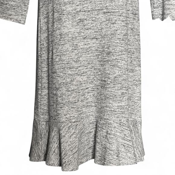 Talbots Terry Flounce Hem Shift Dress Sz Large Gray Cotton Blend NWT Casual Chic - Picture 6 of 9